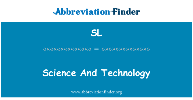 SL: 科学和技术