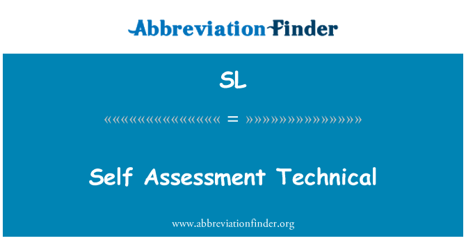 SL: Técnicas de auto evaluación