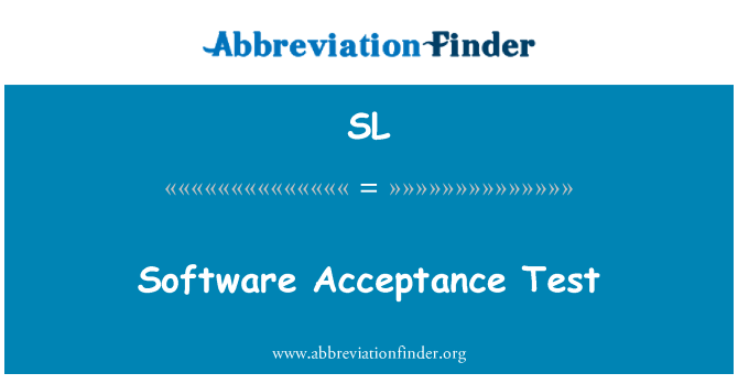 SL: It-Test ta ' l-aċċettazzjoni tas-softwer