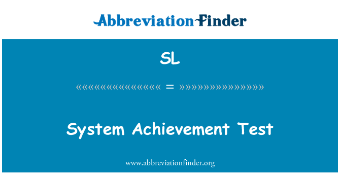 SL: Test postignuća sustava