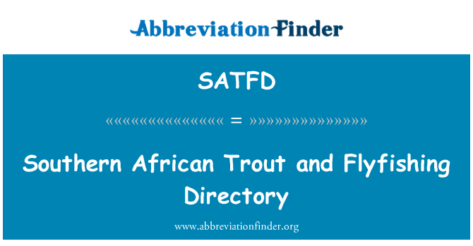 SATFD: Trout Afrika Selatan dan direktori Flyfishing