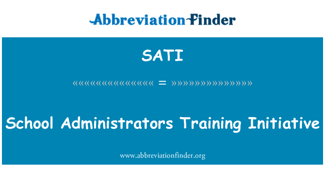 SATI: Administratè lekòl Formation inisyativ