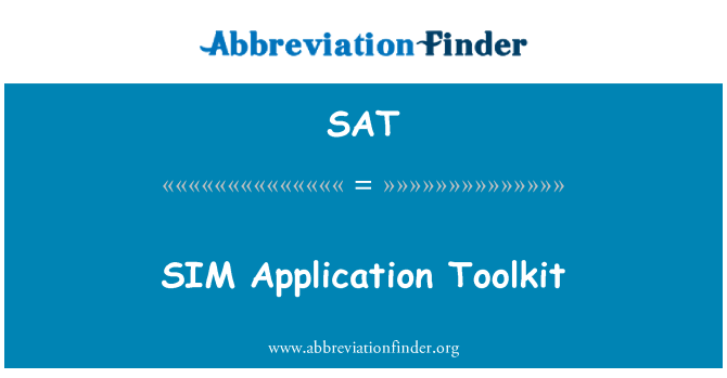 SAT: SIM-Application Toolkit