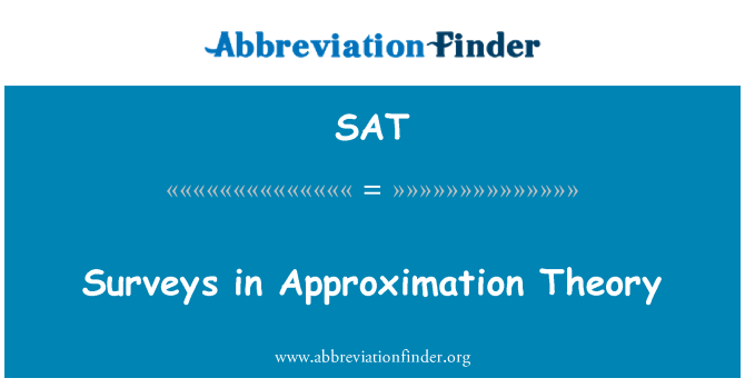 SAT: Surveys in Approximation Theory