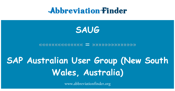 SAUG: Skupina uživatelů australský SAP (Nový Jižní Wales, Austrálie)