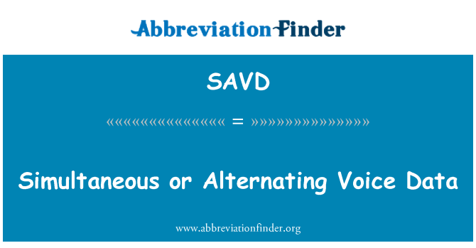 SAVD: 同時或交替語音資料