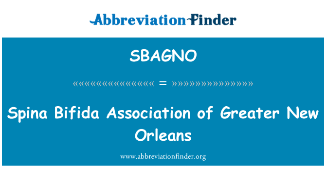 SBAGNO: Spina Bifida Assotsiatsiooni suurem New Orleans