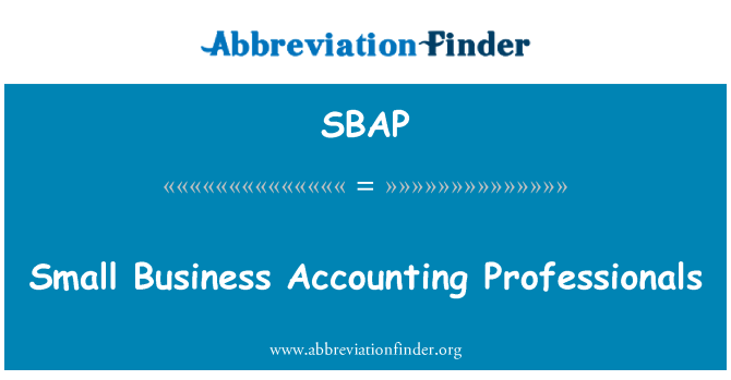 SBAP: Kecil bisnis akuntansi profesional