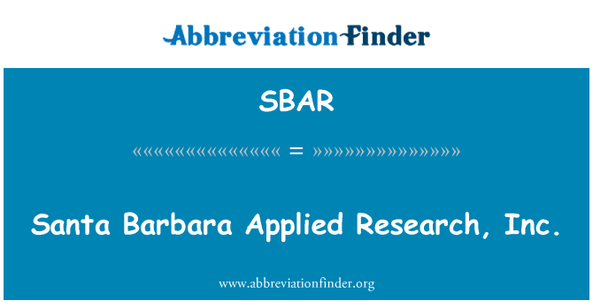 SBAR: Santa Barbara použita Research, Inc.