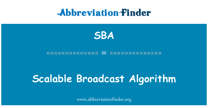 SBA: Mērogojams apraides algoritms