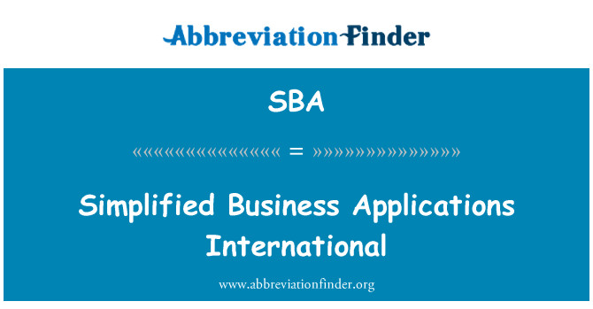 SBA: Forenklet Business Applications International