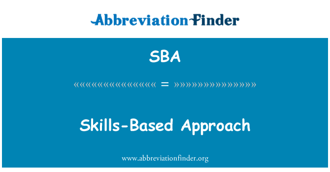 SBA: النهج القائم على المهارات