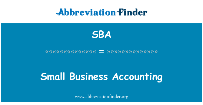 SBA: บัญชีธุรกิจขนาดเล็ก