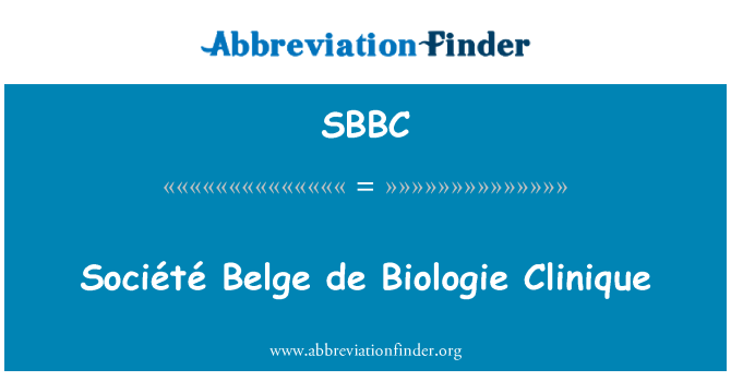 SBBC: Société Belge de Biologie Clinique