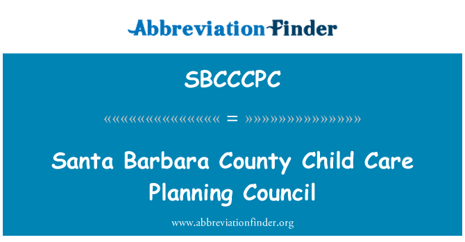 SBCCCPC: Santa Barbara County dítě péče o plánování Rady