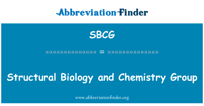 SBCG: Structural Biology and Chemistry Group