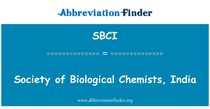 SBCI: Society biološka kemikov, Indija