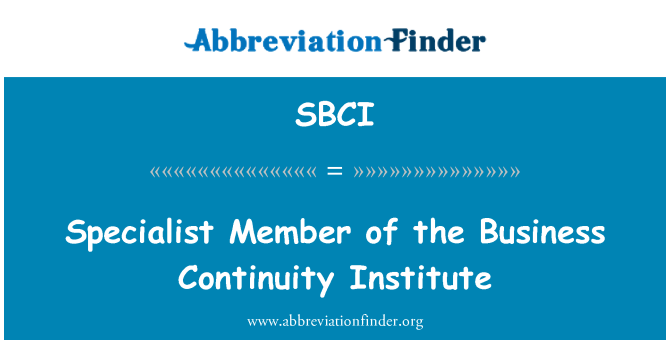 SBCI: Специалист член Института непрерывности бизнеса
