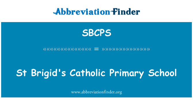SBCPS: St Brigid van katholieke lagere School