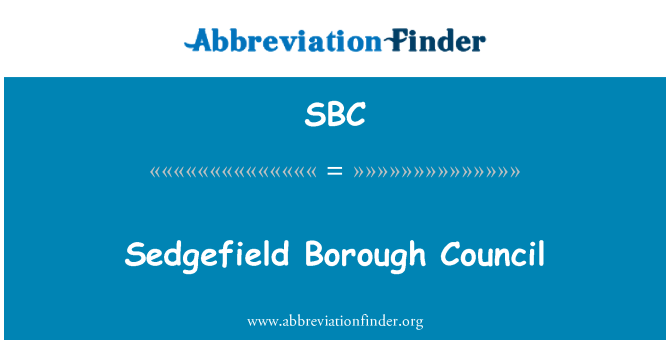 SBC: Sedgefield Borough Council