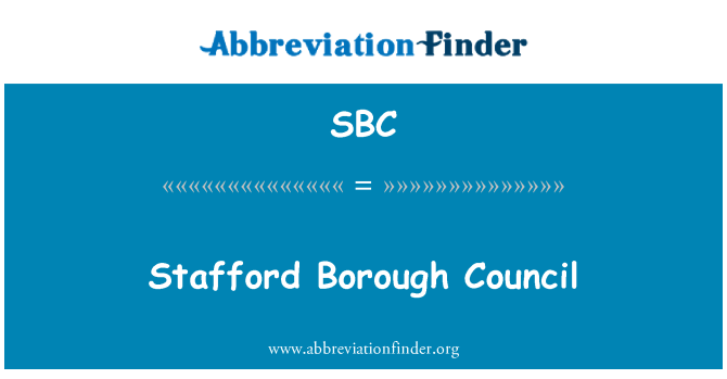 SBC: Stafford Borough Council
