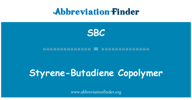 SBC: Copolymère de styrène-butadiène