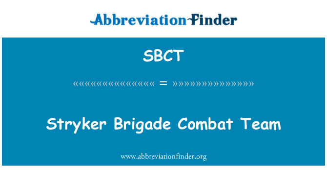 SBCT: Stryker brigáda boj tým