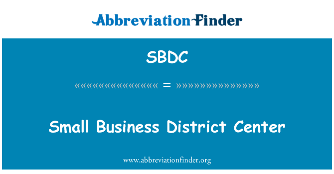 SBDC: Small Business čtvrti centrum