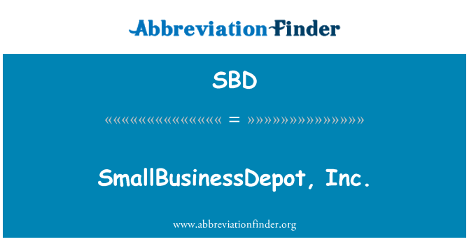 SBD: SmallBusinessDepot, Inc.