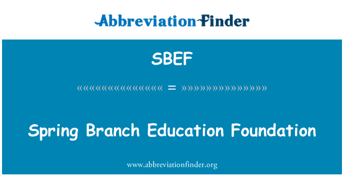 SBEF: مؤسسة التعليم فرع الربيع
