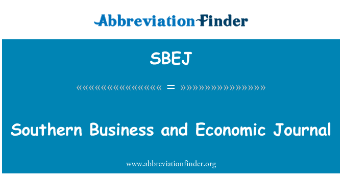 SBEJ: Södra verksamhet och ekonomiska Journal