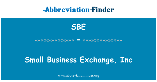 SBE: Ti biznis echanj, Inc