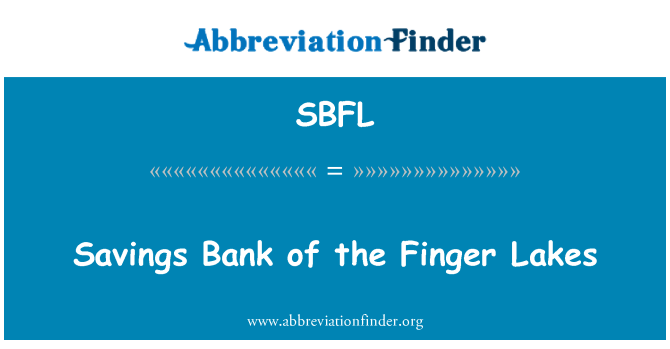 SBFL: Savings Bank of the Finger Lakes