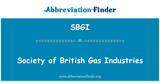 SBGI: Briti gaasitööstuse hoolekande Selts