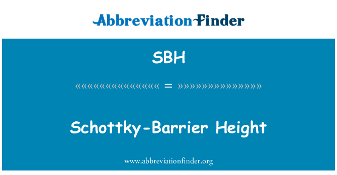 SBH: Altura de barreira Schottky