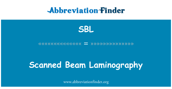SBL: Scan Beam Laminography