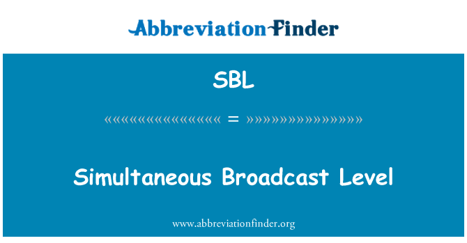 SBL: Ταυτόχρονη εκπομπή επίπεδο