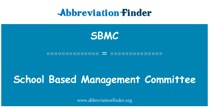 SBMC: School Based Management Committee
