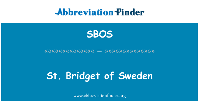 SBOS: St. Bridget af Sverige