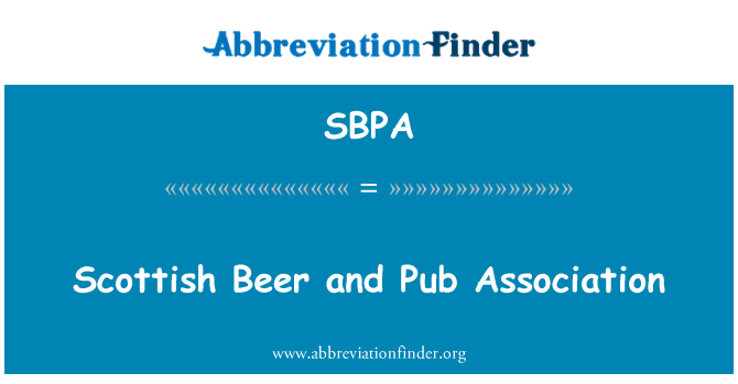 SBPA: Scottish Beer and Pub Association