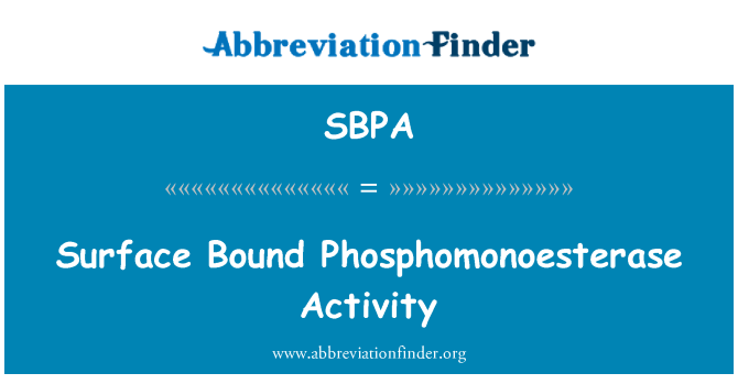 SBPA: Surface Bound Phosphomonoesterase Activity