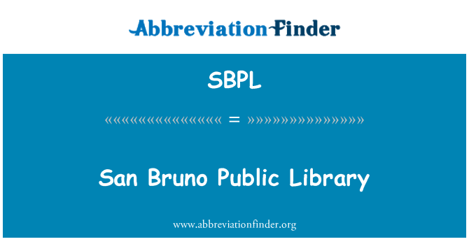 SBPL: San Bruno Public Library