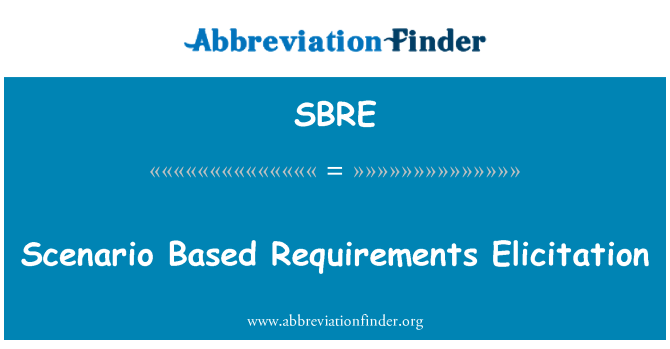 SBRE: Scénario baze kondisyon Elicitation