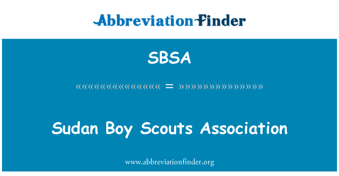 SBSA: Sudan Boy Scout Association