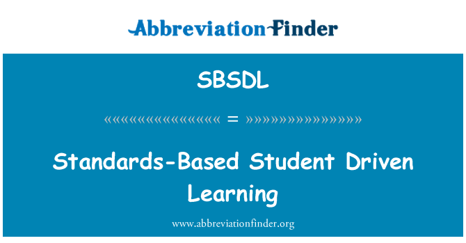 SBSDL: 基於標準的學生被駕駛學習