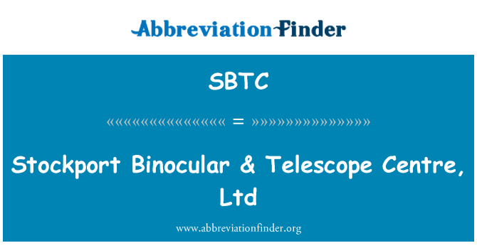 SBTC: Stockport kikkert & teleskop centrum, Ltd