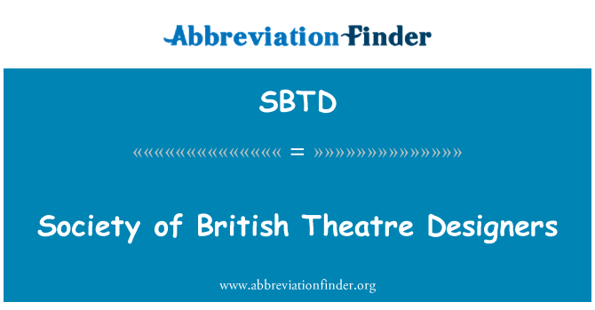 SBTD: Društvo oblikovalcev British Theatre