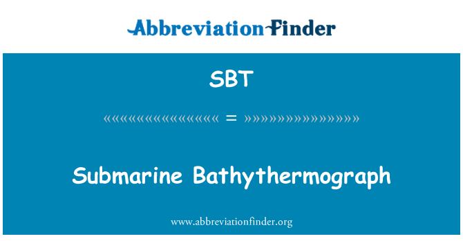 SBT: Ubåt Bathythermograph