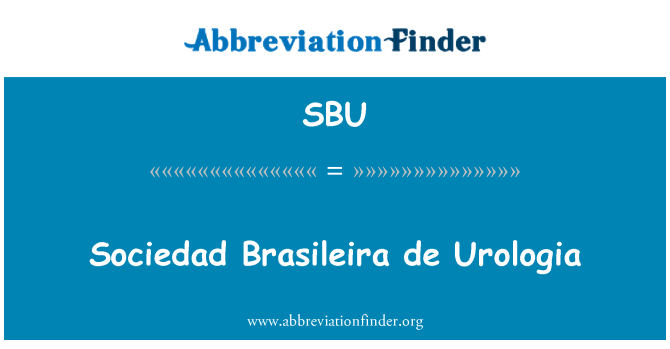 SBU: Сосьедад Brasileira de Urologia