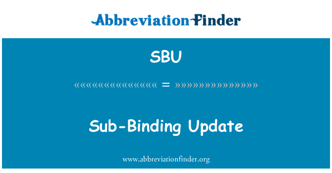 SBU: Sub bindande uppdatering